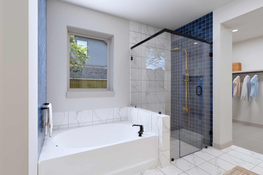 The Hyacinth - Optional Side Tub w/Shower