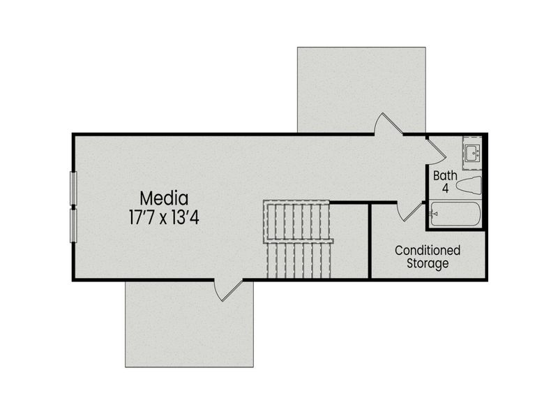 2D floor plan layout for the The Beech by Davidson Homes LLC in Addison West, Holly Springs, NC (Image 5).