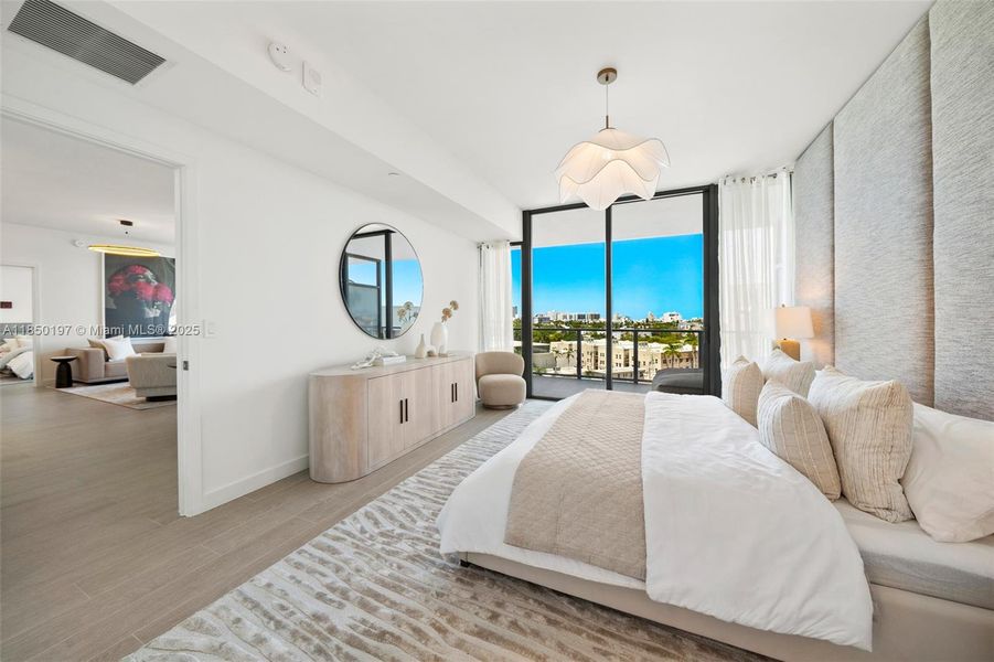 Furnished interior view inside a new home in Five Park, Miami Beach (Image 9).