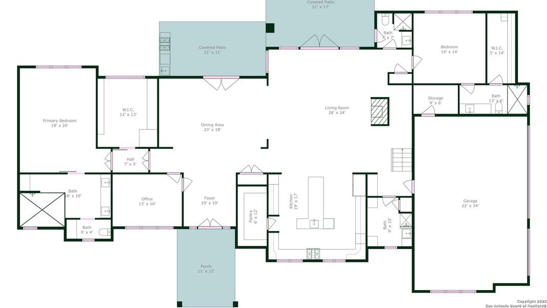 2D floor plan layout of this home in , San Antonio, TX (Image 6).