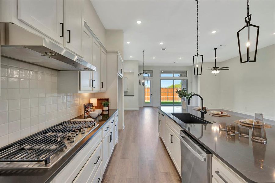 Furnished interior view inside a new home in South Pointe Cottage Series, Mansfield (Image 9). Furnished interior view inside a new home in South Pointe Cottage Series, Mansfield (Image 9).