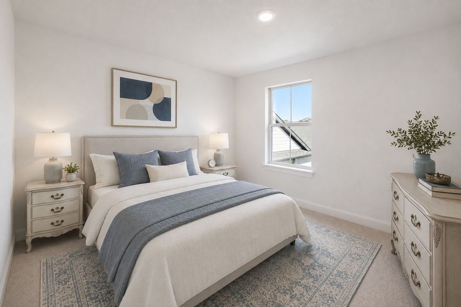 Furnished interior view inside a new home in Saddleback at Santa Rita Ranch, Liberty Hill (Image 17). Furnished interior view inside a new home in Saddleback at Santa Rita Ranch, Liberty Hill (Image 17).