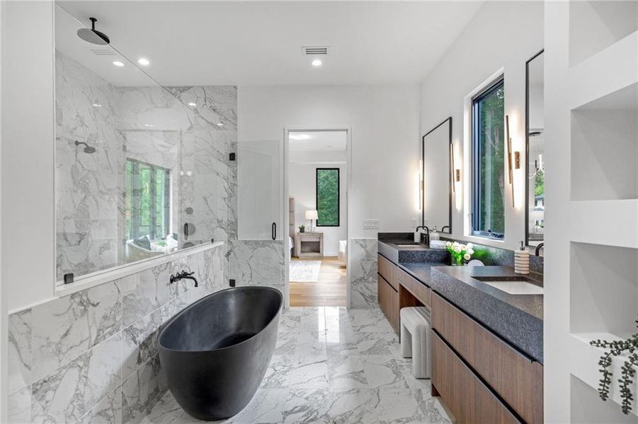 Furnished interior view inside a new home in , Atlanta (Image 29).