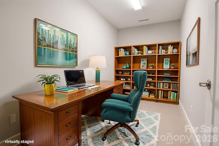 Lower level additional Hobby room or home office space.