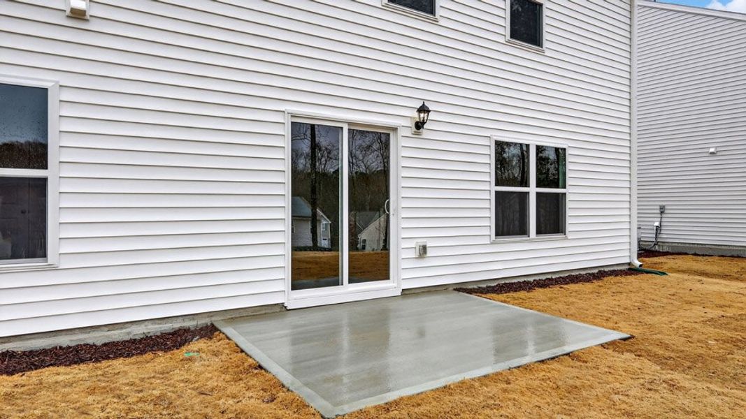 Exterior details and patio area of a home in Wilson's Ridge, Wilson's Mills (Image 22).
