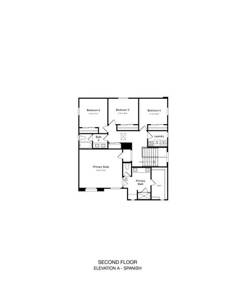 2D floor plan layout of this home in Rancho Mercado, Surprise, AZ (Image 4).