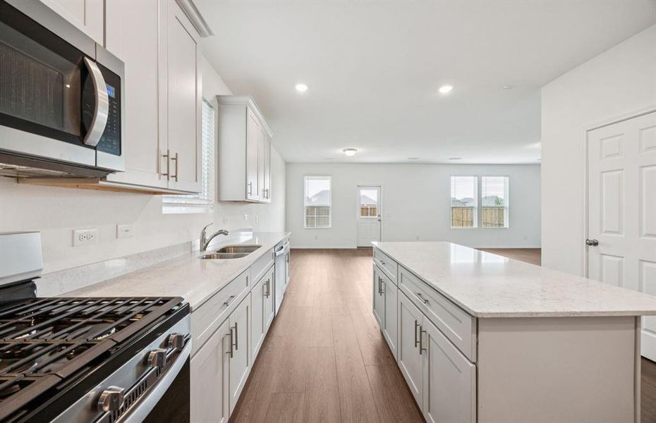 Abundant cabinet space in kitchen