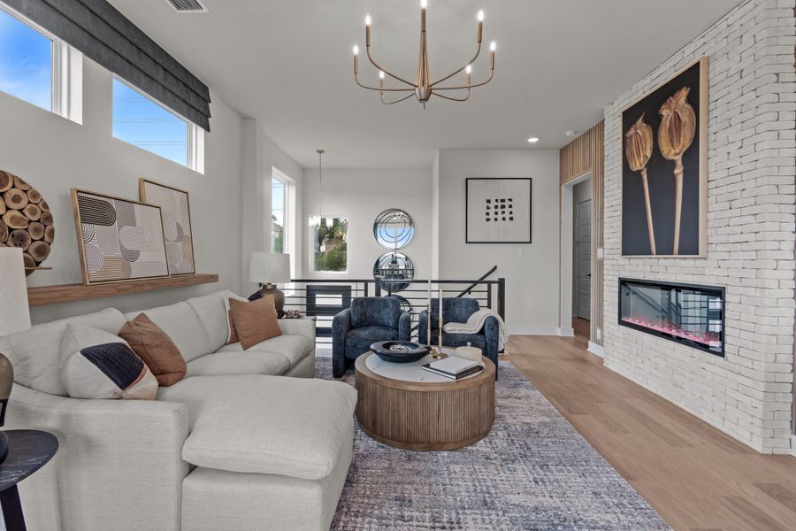 Furnished interior view inside a new home in Prominence, San Antonio (Image 10).