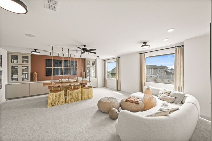 Furnished interior view inside a new home in Jubilee 45', 50', 70', Hockley (Image 52). Furnished interior view inside a new home in Jubilee 45', 50', 70', Hockley (Image 52).
