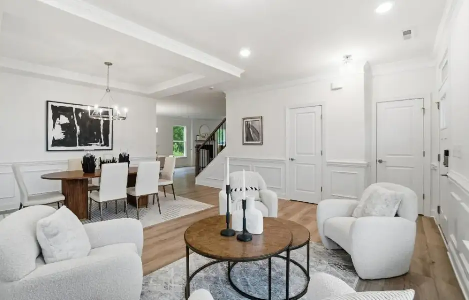 Representative furnished interior of a home built from the Wilmington by Eastwood Homes in The Grove at Bratton Park, York (Image 5).