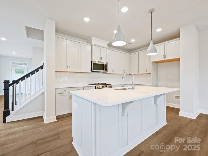 Furnished interior view inside a new home in North Creek Village - Townhomes, Huntersville (Image 8). Furnished interior view inside a new home in North Creek Village - Townhomes, Huntersville (Image 8).