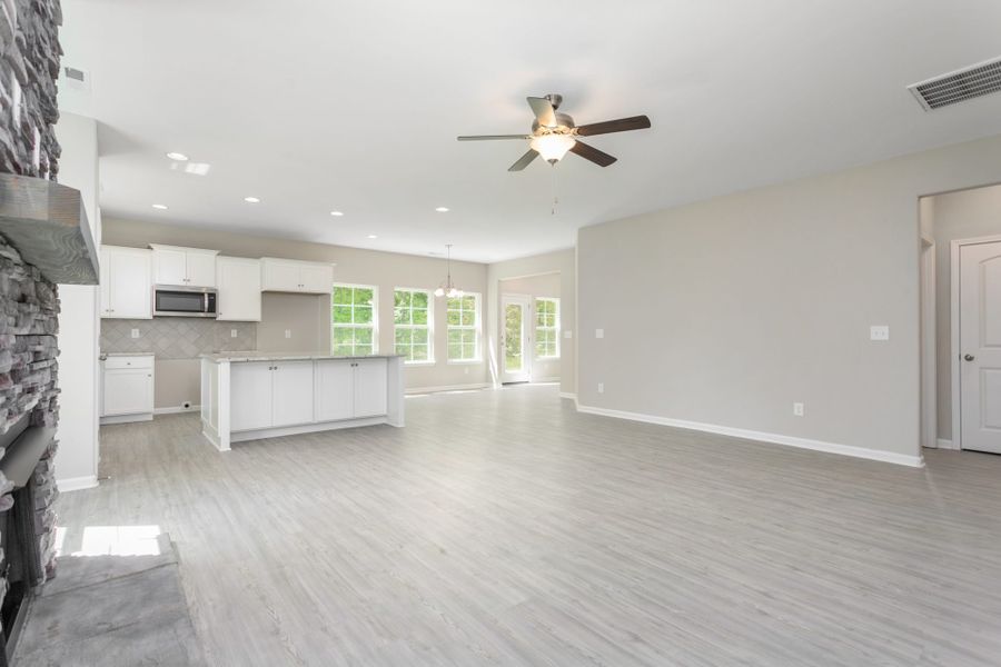 Representative furnished interior of a home built from the Freeport by Keystone Homes NC in Sullivans Reserve, Walkertown (Image 6).