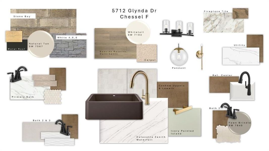 Sample of building materials used in homes in Cambridge Manor, North Richland Hills (Image 4).