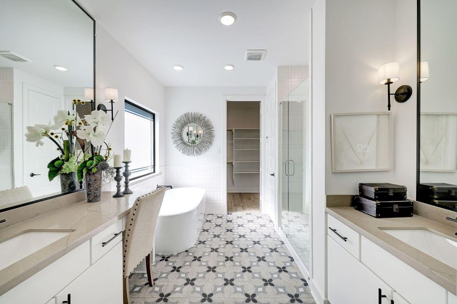 Furnished interior view inside a new home in Parmer Ranch, Georgetown (Image 18). Furnished interior view inside a new home in Parmer Ranch, Georgetown (Image 18).