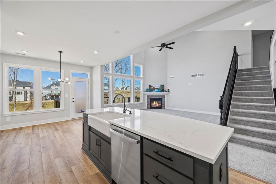 Furnished interior view inside a new home in , Hoschton (Image 6).