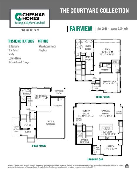 2D floor plan layout of this home in Bridgeland, Cypress, TX (Image 2).