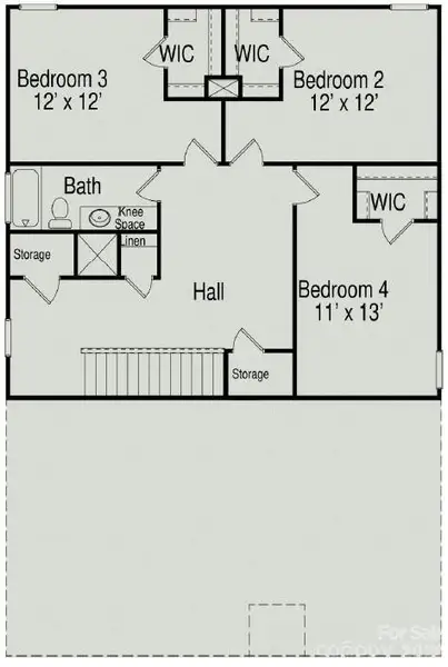 2D floor plan layout of this home in Sunset Meadows, Charlotte, NC (Image 4).