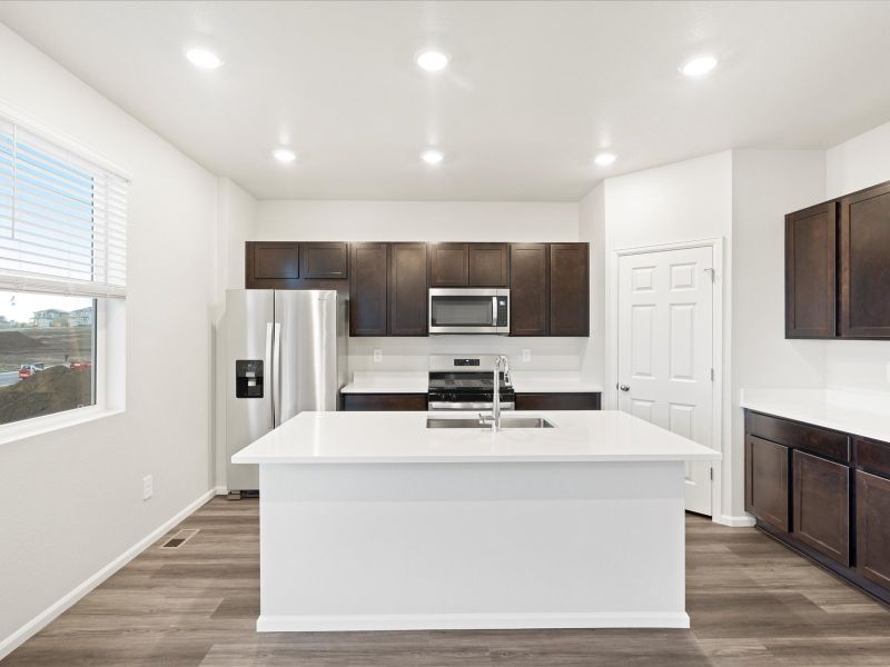 Furnished interior view inside a new home in Westgate, Greeley (Image 2). Furnished interior view inside a new home in Westgate, Greeley (Image 2).