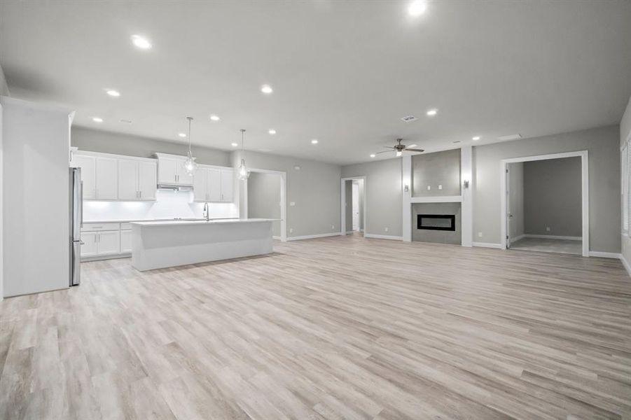 Modern and open concept family room.