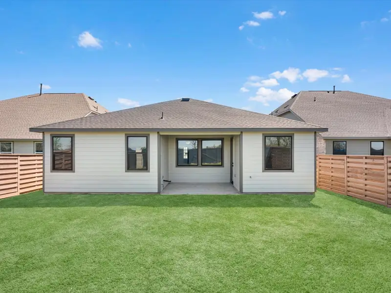 Exterior details and patio area of a home in Austin Point, Richmond (Image 3).