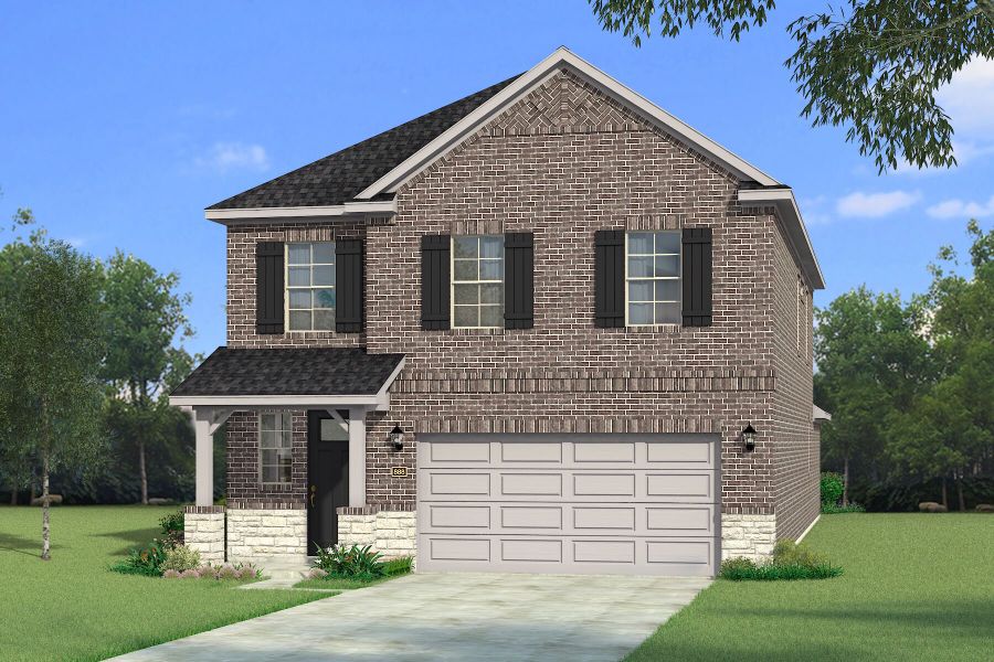 The Redding - Hill Country with Stone Elevation