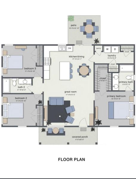 2D floor plan layout of this home in , Kings Mountain, NC (Image 3).
