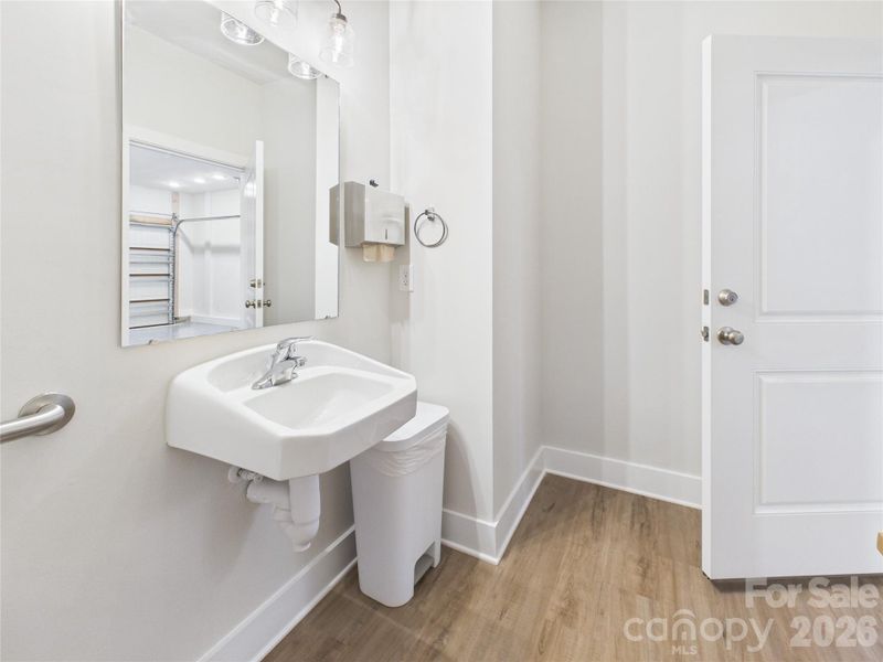 Additional 1/2 bath off garage is not heated and cooled.