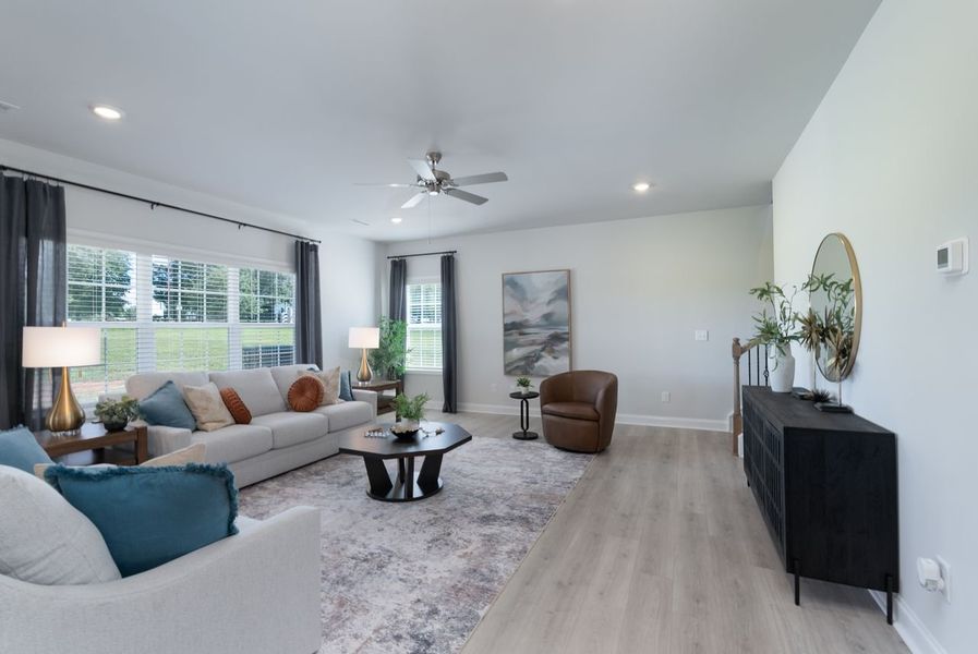 Representative furnished interior of a home built from the 3327 by Adams Homes in The Fields of Walnut Creek, Pendergrass (Image 13).