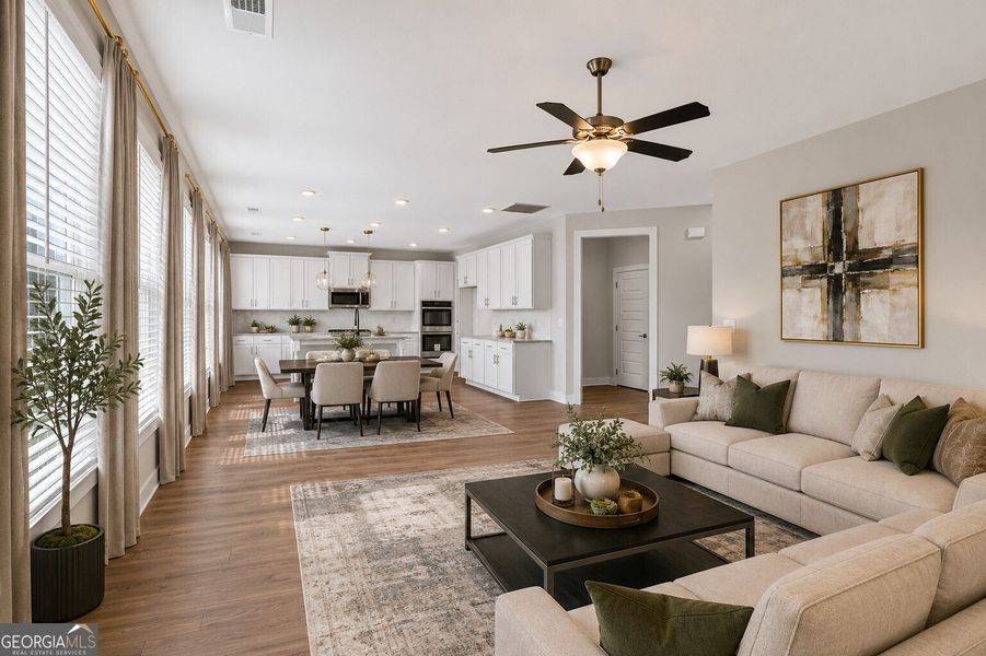 Furnished interior view inside a new home in The Fairways at Mirror Lake, Villa Rica (Image 49).
