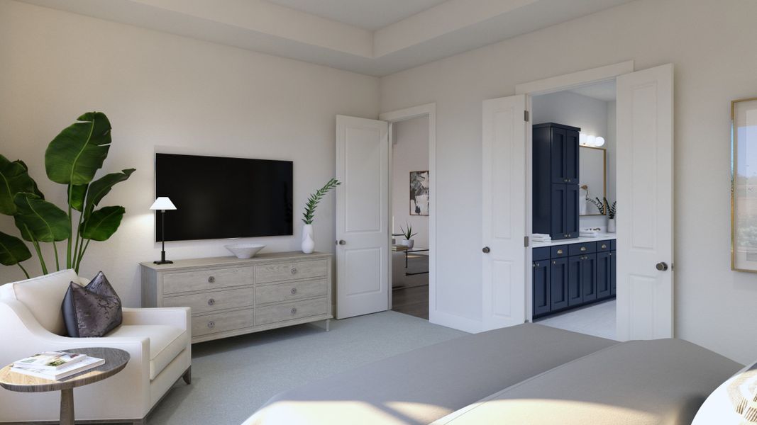 Representative furnished interior of a home built from the Brenham III by Southgate Homes in Eliana, McKinney (Image 11).