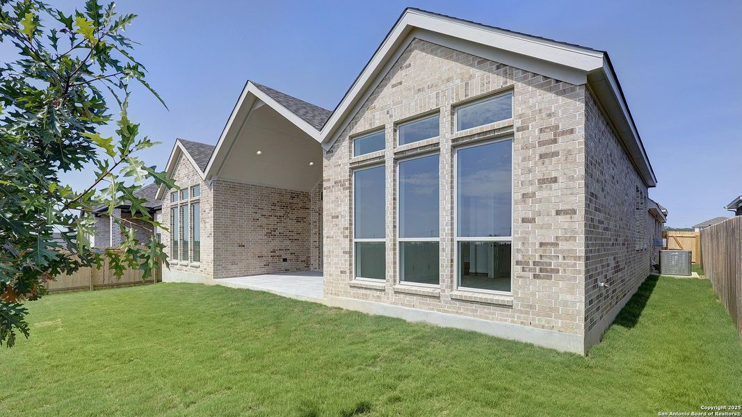 Front exterior of a new home in Kallison Ranch 60', San Antonio, TX, highlighting curb appeal (Image 2).