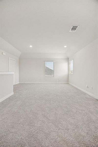 Game Room in the Stanley II home plan by Trophy Signature Homes – REPRESENTATIVE PHOTO