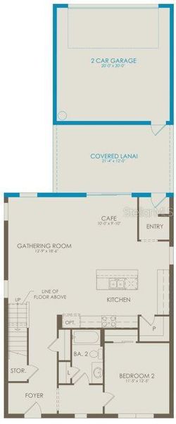 2D floor plan layout of this home in EverBe, Orlando, FL (Image 3). 2D floor plan layout of this home in EverBe, Orlando, FL (Image 3).