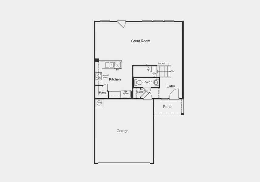 2D floor plan layout for the Plan 1772 Modeled by KB Home in Legend Heights, New Braunfels, TX (Image 3). 2D floor plan layout for the Plan 1772 Modeled by KB Home in Legend Heights, New Braunfels, TX (Image 3).
