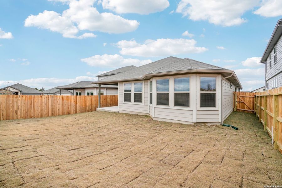 Exterior details and patio area of a home in Legendary Trails - Premier Series, Cibolo (Image 18).