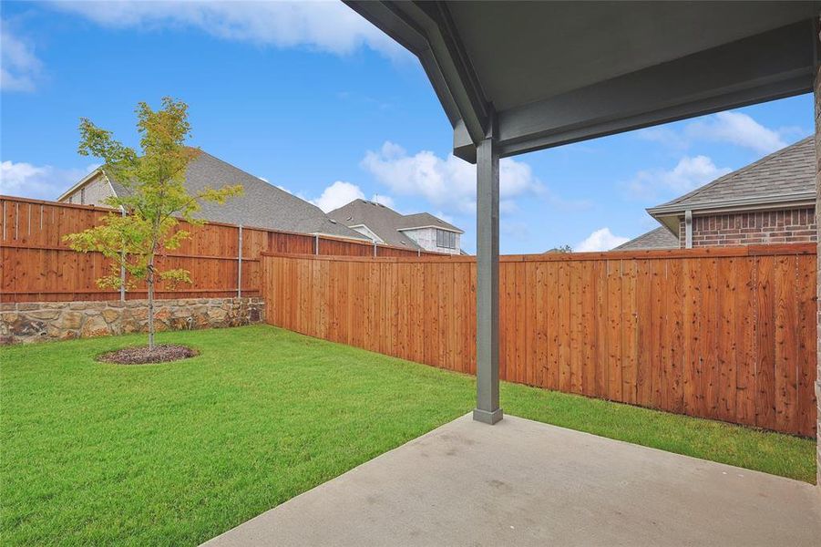 View of yard with a patio area