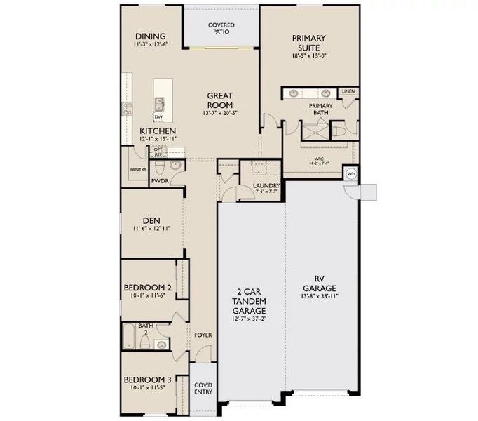 2D floor plan layout of this home in Tobiano at Wales Ranch, San Tan Valley, AZ (Image 2). 2D floor plan layout of this home in Tobiano at Wales Ranch, San Tan Valley, AZ (Image 2).