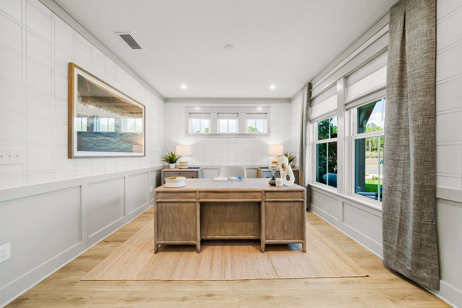 Furnished interior view inside a new home in Breakfast Point East, Panama City Beach (Image 8).