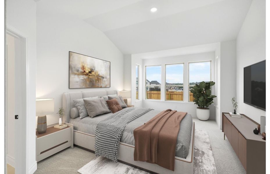 Representative furnished interior of a home built from the Fairweather by Pulte Homes in Bison Ridge, San Antonio (Image 8).