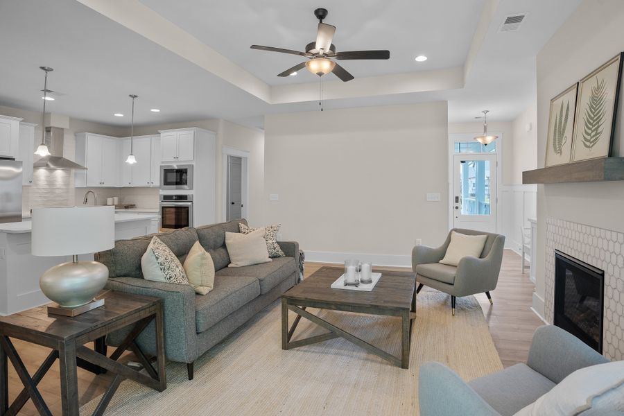 Representative furnished interior of a home built from the Jamestown by Bill Clark Homes in Riverside Cove, Wilmington (Image 6).