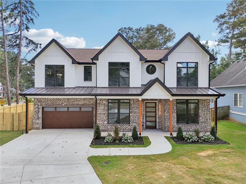Front exterior of a new home in , Atlanta, GA, highlighting curb appeal (Image 2).
