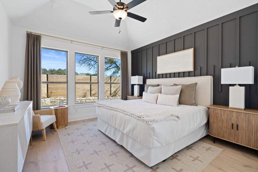 Primary Bedroom with elevated ceiling - Representative Photo