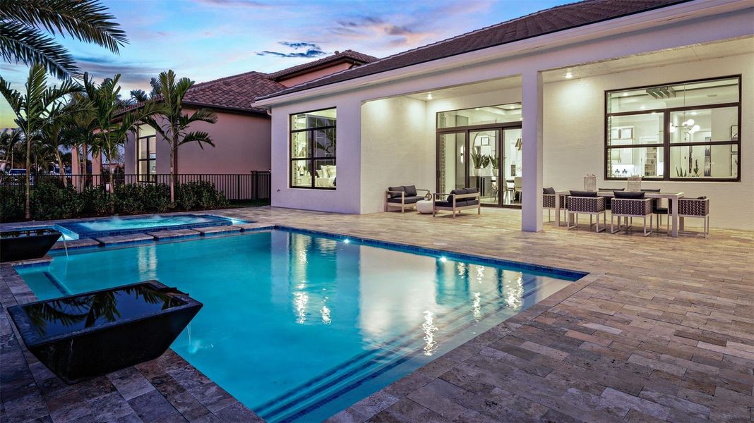 Exterior details and patio area of a home in Cresswind Palm Beach at Westlake, Westlake (Image 3).