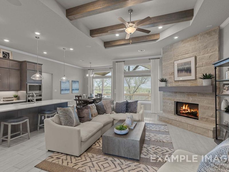 Furnished interior view inside a new home in The Reserve at Potranco Oaks, Castroville (Image 11).