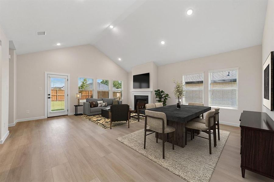 Furnished interior view inside a new home in Aspire at Noble Ridge, Howe (Image 6).