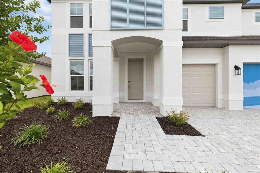 Exterior details and patio area of a home in Creeks Edge at Twin Rivers, Parrish (Image 3). Exterior details and patio area of a home in Creeks Edge at Twin Rivers, Parrish (Image 3).