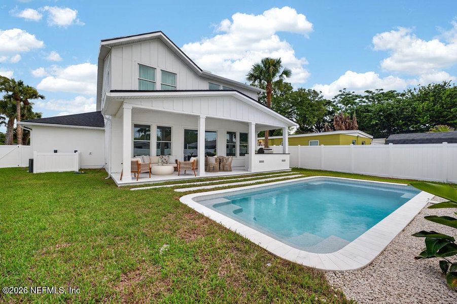 Exterior details and patio area of a home in , Neptune Beach (Image 28). Exterior details and patio area of a home in , Neptune Beach (Image 28).