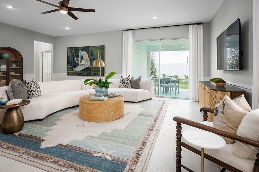 Representative furnished interior of a home built from the Luna by Risewell Homes in Watermark, Cocoa (Image 14).