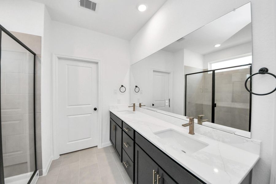 Furnished interior view inside a new home in 50' Traditional Homes at Elyson, Katy (Image 14).