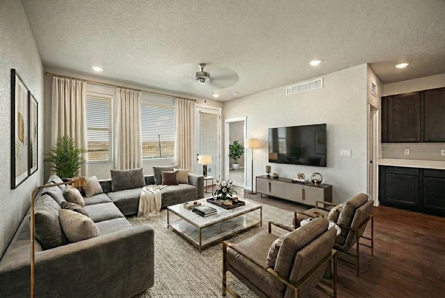 Furnished interior view inside a new home in Ridge at Lorson Ranch, Colorado Springs (Image 11).